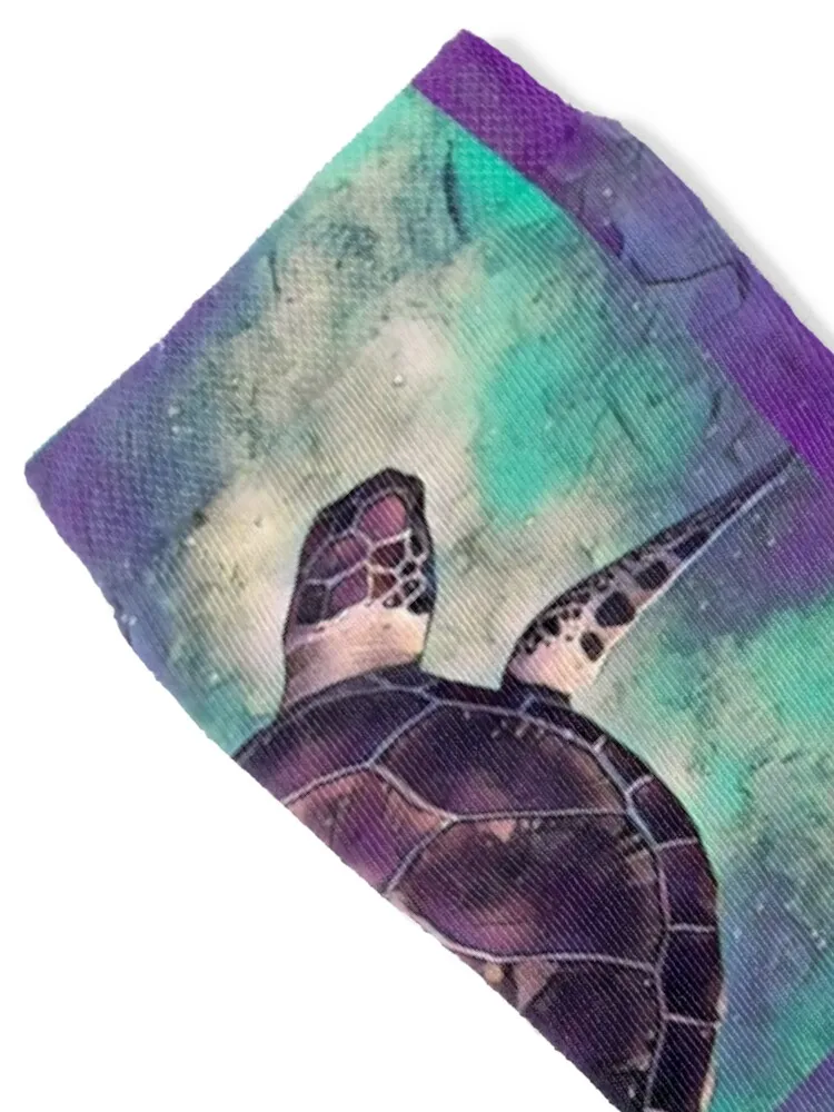 Turtle blue painting Socks ankle hiphop man gym Socks Ladies Men's