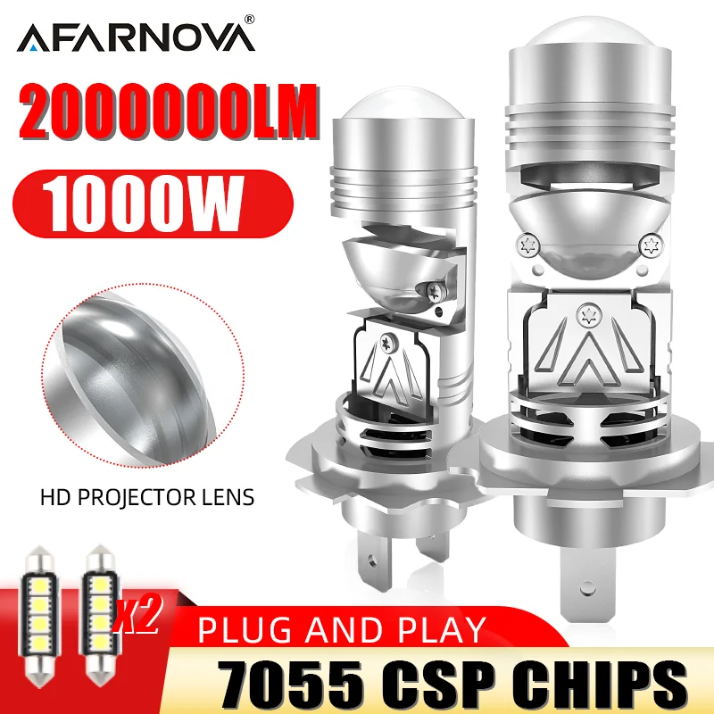 

H7 Мини Автомобильная Фара Лампа Проектор Лампа H7 LED Canbus 1000W 6000K 2000000 LM Hi/Low Beam Авто мотоциклы Фара Plug and play