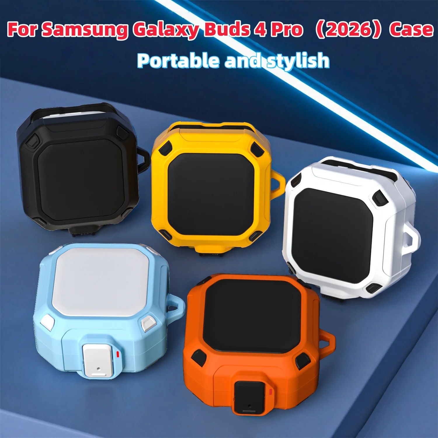 2026 New For Samsung Galaxy Buds 4 Pro/ 4 Cover Safety lock buckle design protective shell For Galaxy Buzz 4 Pro/ 4 Cover Funda
