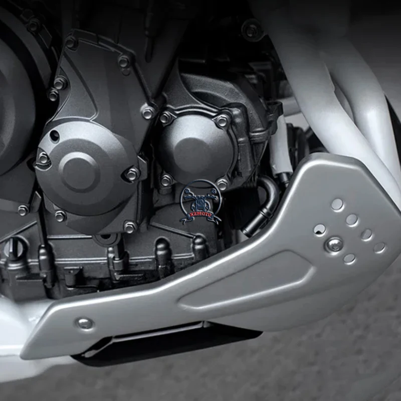 ل ترايدنت 660 ترايدنت ترايدنت 660 2021-2024 2023 دراجة نارية البطن عموم حامي انخفاض هيكل المحرك الحرس لوحة التزلج المفسد #4