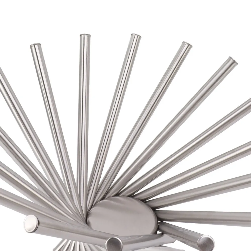 Modern Rustless Steel Fruit Basket Foldable Rotation Fruit Holder Adjustable Height Silver Fruit Tray Kitchen Counter