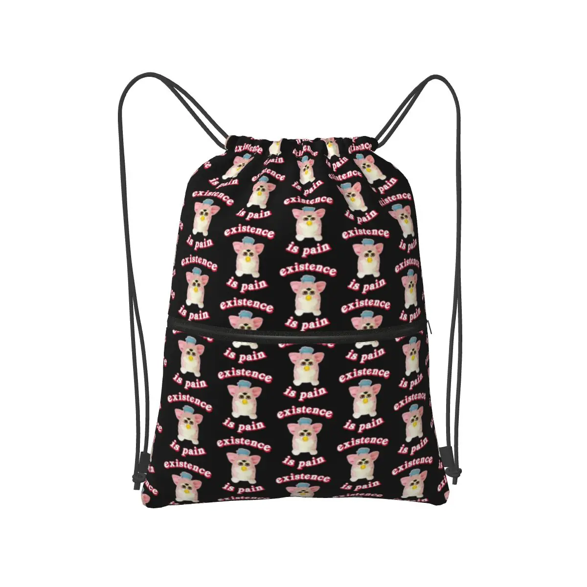 حقائب ظهر Furby Existence Is Pain، حقائب رياضية برباط عصرية محمولة، حقائب كتب للمدرسة للرجال والنساء #1