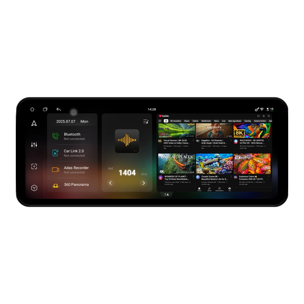 

12.3 Inch Universal Android Car Radio UIS 7870 2400*900 Screen Carplay WIFI 4G DSP Navigation GPS Stereo Multimedia System