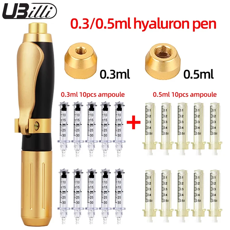 

Ручка с гиалуроном UBilli 0,3/0,5 мл, уменьшающая пятна, морщины, утолщение губ, шприц с гиалуроновой кислотой, распылитель, ручка с регулируемым давлением