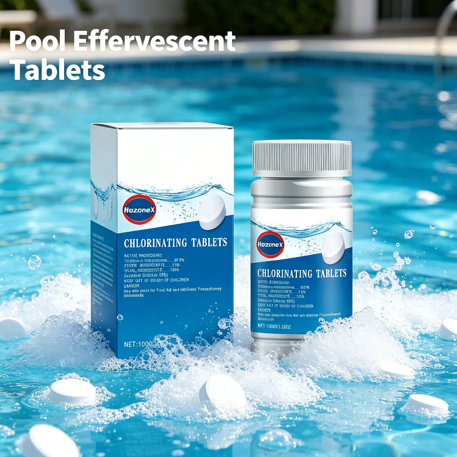 

100g Swimming Pool Cleaning Effervescent Tablets Multifunctional Water Purification Dirt Impurity Removal Odor Eliminating