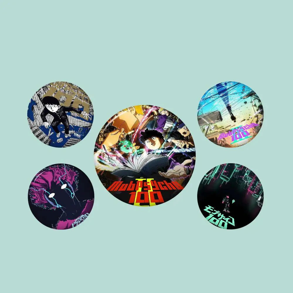 Anime Mob Psycho 100 Creative Tinplate Soft Button Pins Animal Icon Brooch Lapel Backpack Badge Accessories Pin