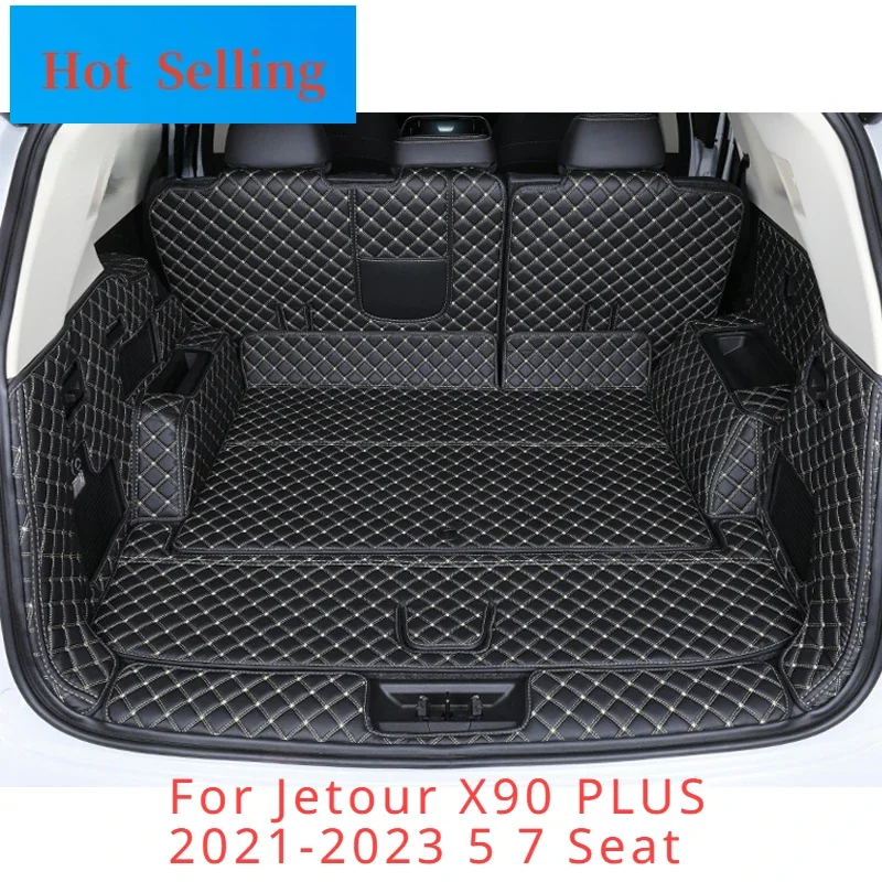 

For Jetour X90 PLUS 2021-2023 5 7 Seat Accessories Car Trunk Mats Cargo LIner Anti-dirty Protector Rear Tailbox Carpet Cover Pad