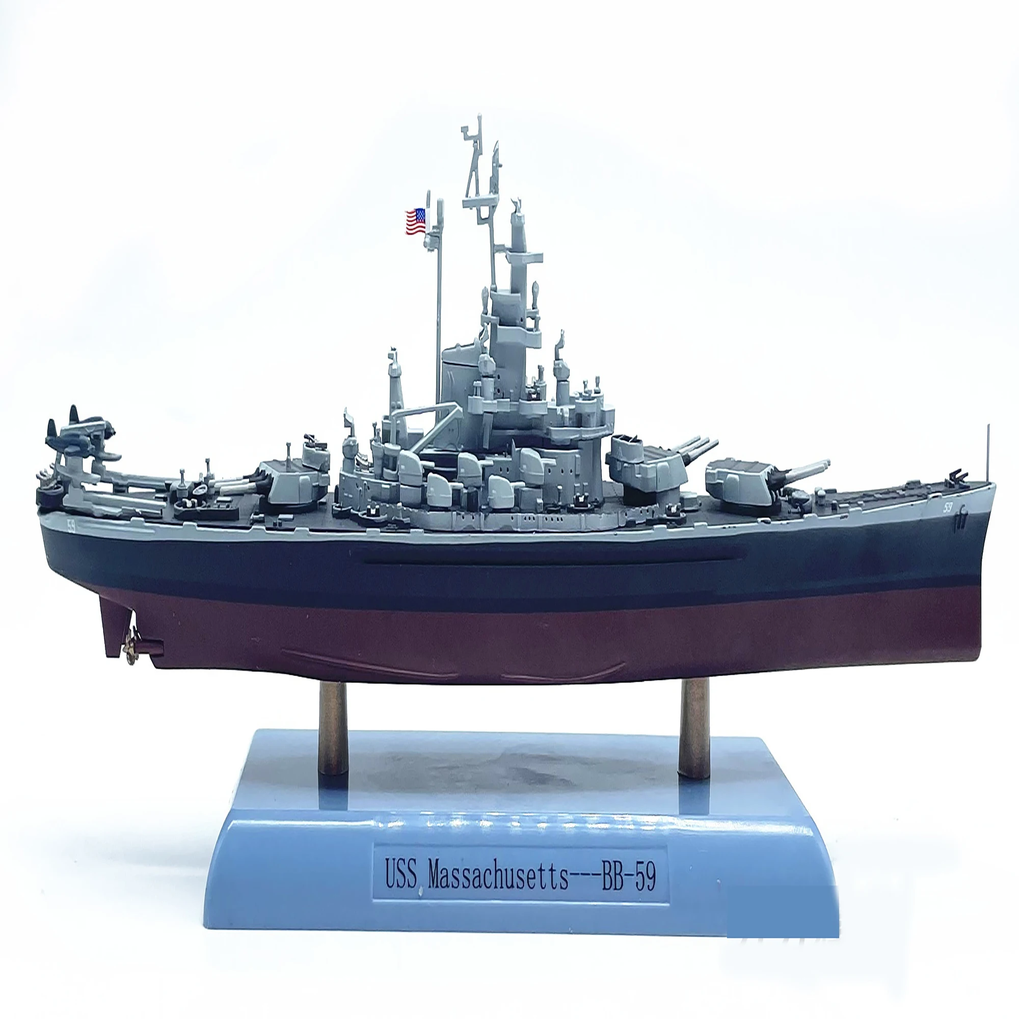 

Diecast Alloy Model of the Battleship USS Massachusetts BB-59 Militarized Combat 1:1000 Scale Toy Gift Collection Simulation