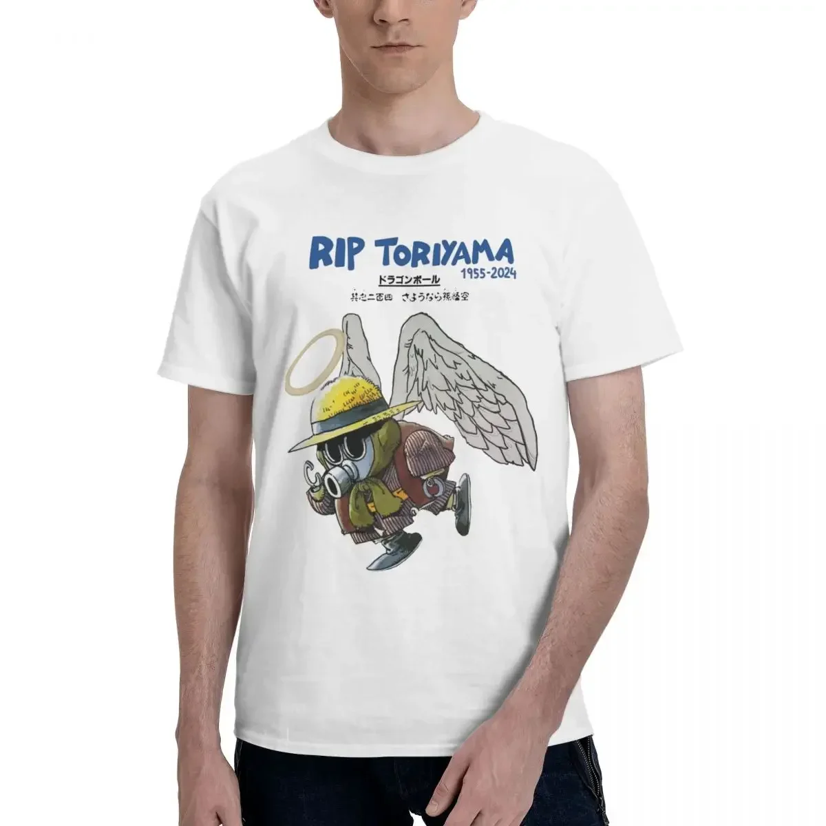 Novelty Akira Toriyama Robot Rip T-Shirts for Men Crew Neck Pure Cotton T Shirt Short Sleeve Tees 4XL 5XL 6XL Tops