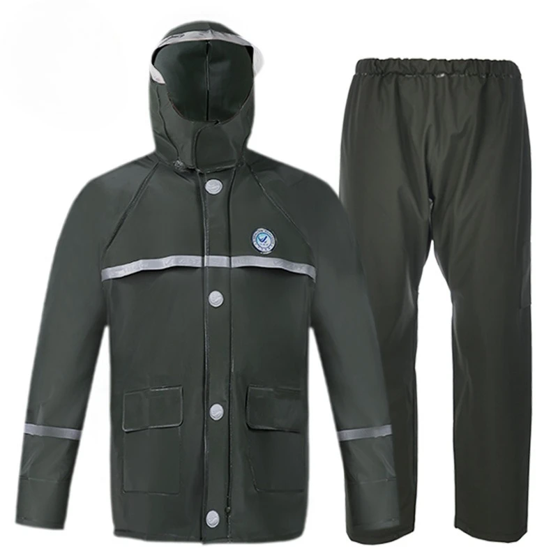 

Raincoat and Rain Pants Set Food Delivery By Bike Ride Separate Prevent Heavy Rainstorms Full-body Waterproof Raincoat