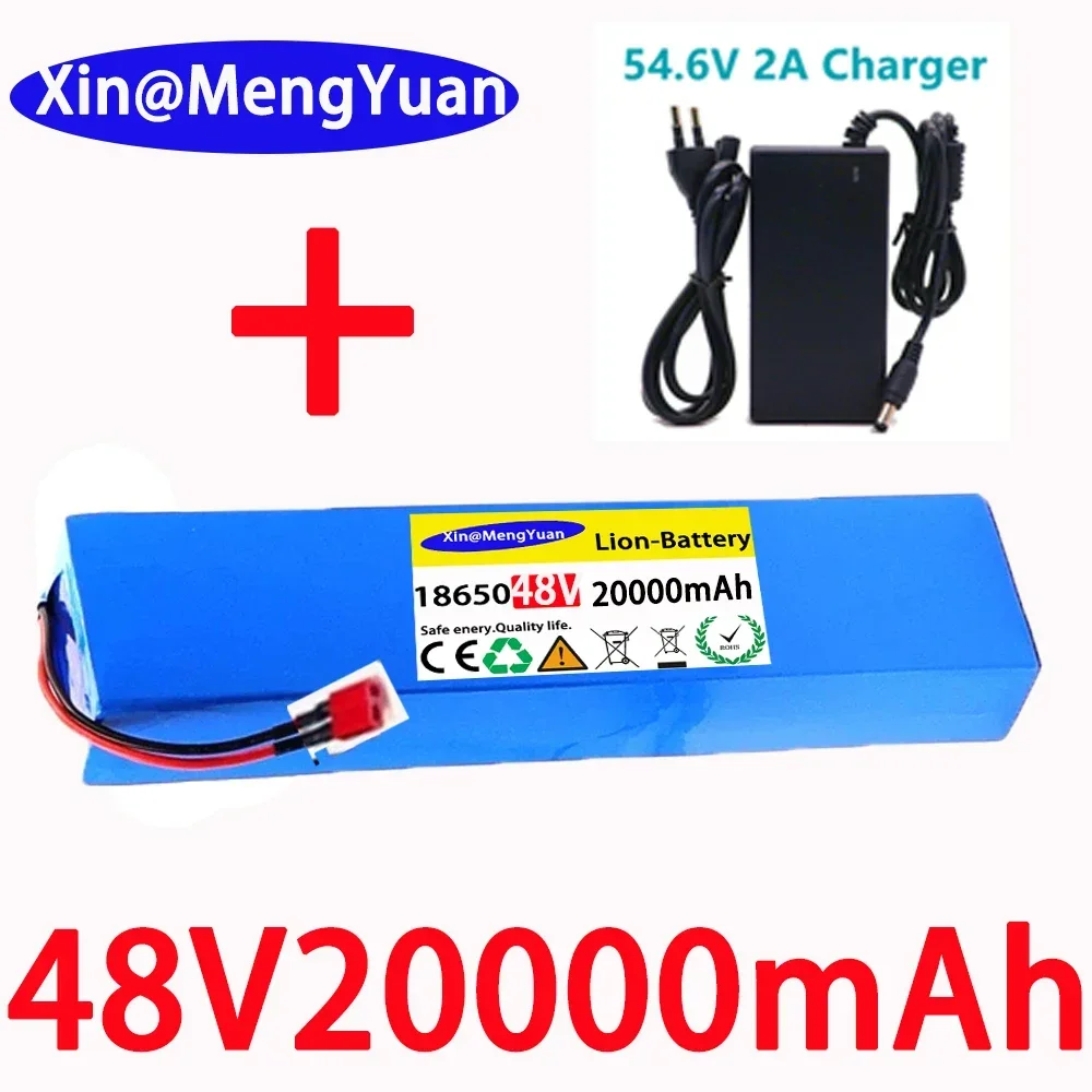 

48V 20Ah 1000watt 13S3P 18650 Battery Pack MH1 54.6v E-bike Electric bicycle battery Scooter with 25A discharge BMS with charger