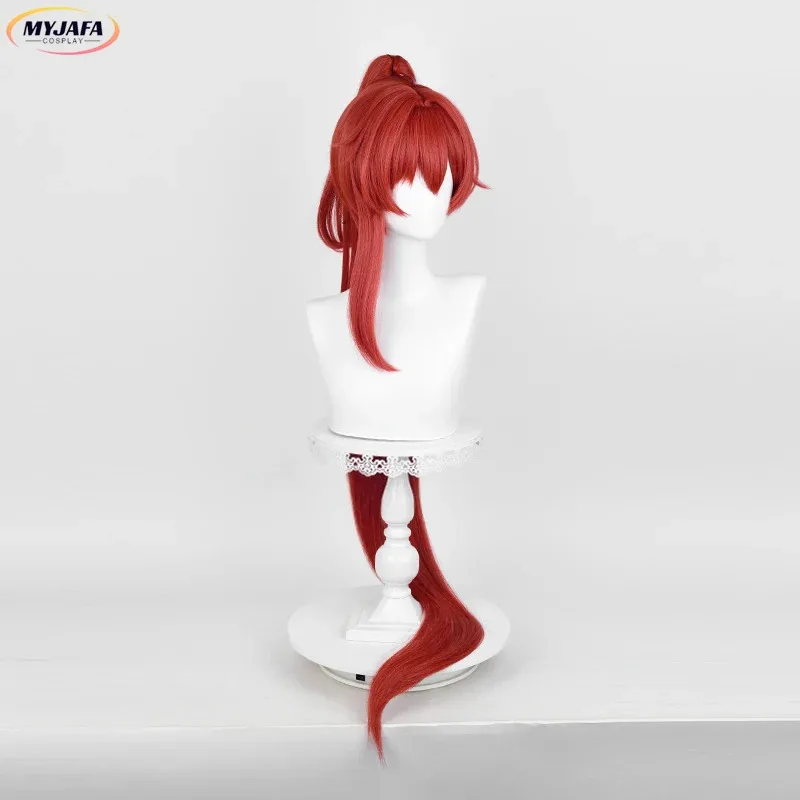 

ABC123Yinlin 120 см длинный красный с хвостиками термостойкий синтетический аниме косплей костюм парик + парик; 3,f'6,h.7;j