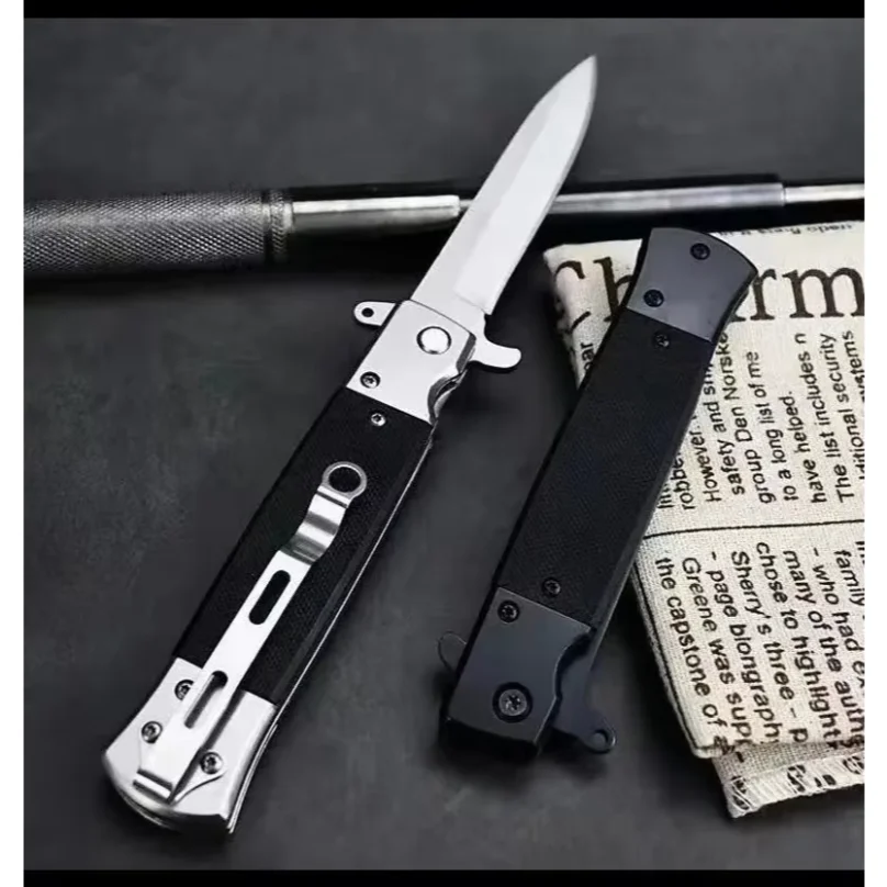 Portable Folding Utility Knife, High Hardness Stainless Steel for Fruit Cutting, Camping Prep & Everyday Tasks