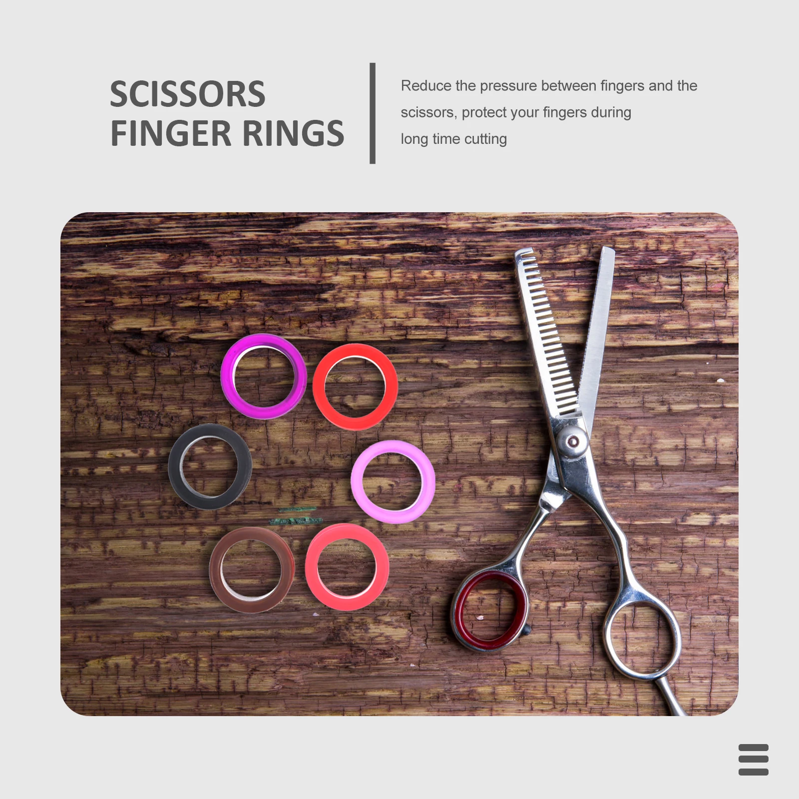 

12 шт., силиконовые ножницы, кольца на палец, принадлежности для стилиста, защитные ручки для ножниц, противоскользящие удобные вставки для ухода за волосами