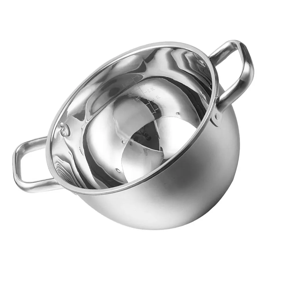 

Thickened Stainless Steel Hot Pot Skewer Cooker Even Heat Distribution Easy Clean Home Restaurant Practical Fondue Pan Kitchen