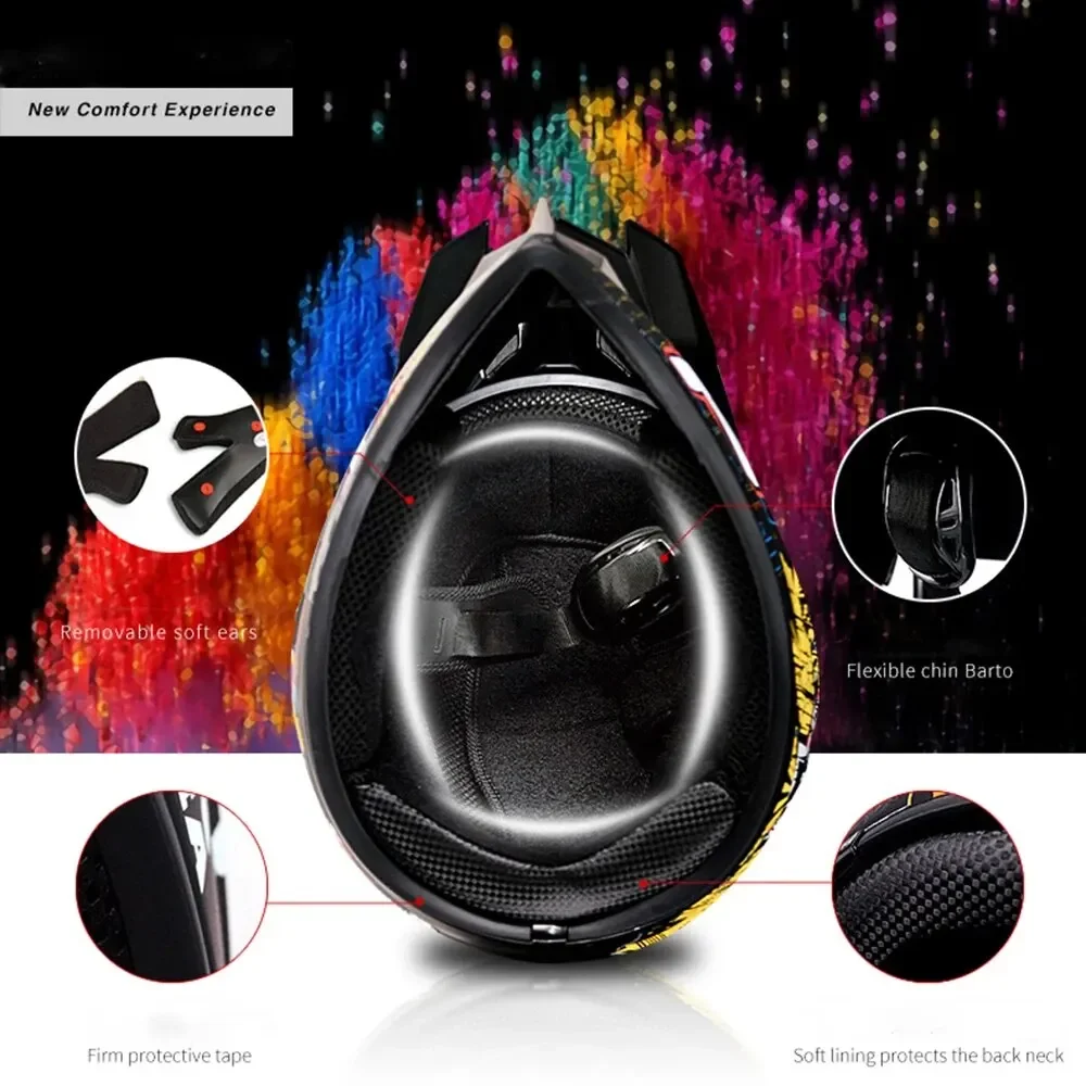 

Unisex Full-Coverage Motorcycle Helmet Personalized Moto Helmet for Men And Women Four Seasons Universal Scooter Helmet Gift