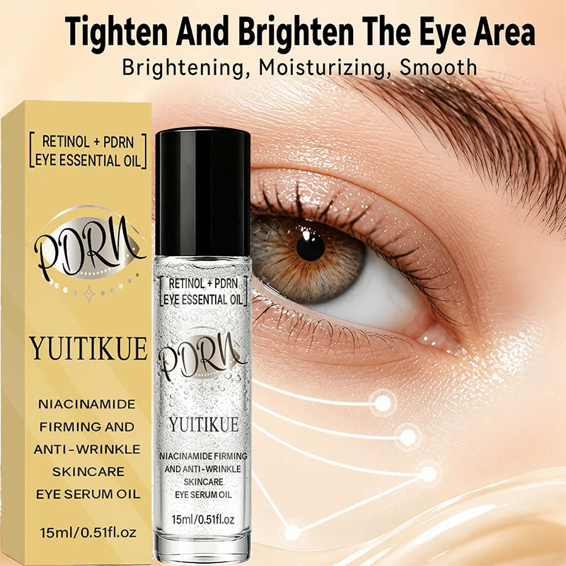 YUITIKUE Retinol PDRN Eye Serum Oil 15ml Niacinamide Firming Anti-Wrinkle Hydrating Under Eye Care Essential Oil