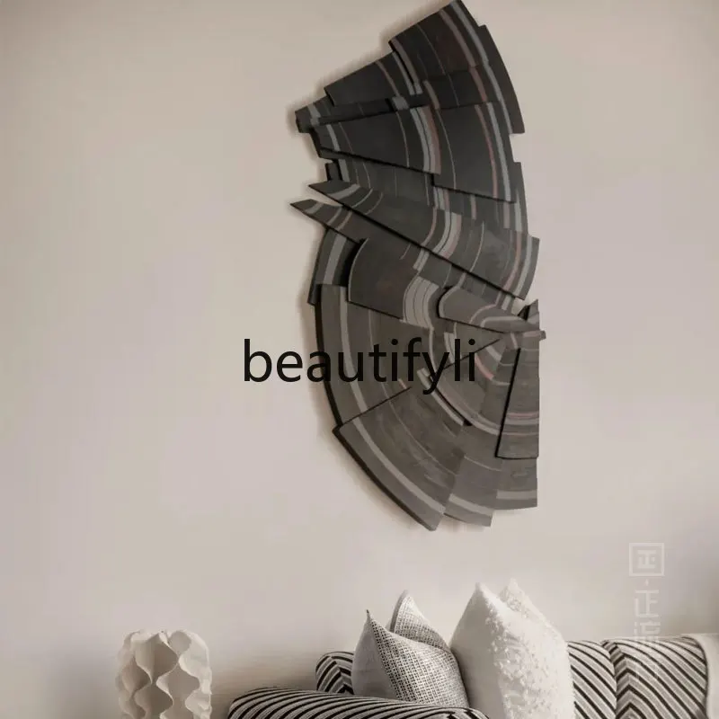 

Wabi-Sabi Minimalist Style Living Room Decorative Painting Hallway Aisle Three-Dimensional Wood Carving Abstract Painting
