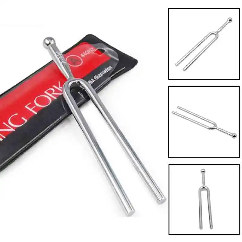 Medical Tuning Fork 440Hz A Tone Stainless Steel Violin Tuner Hammer Healing Sound Percussion Instrument Part Musical Instrument