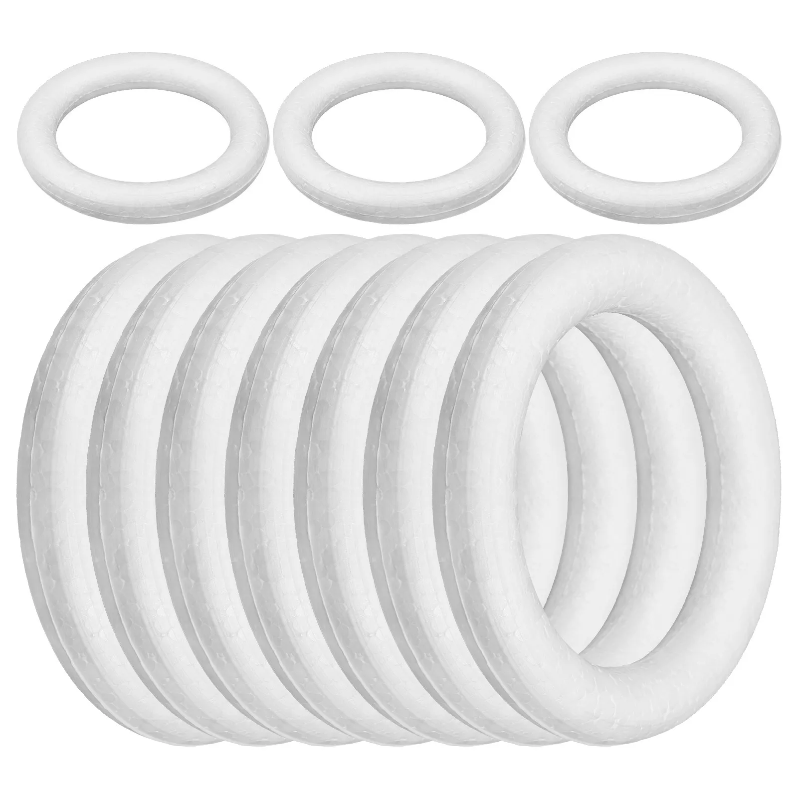 10 قطعة أشكال إكليل رغوة حلقات دائرة حرفية بيضاء إطار دائري لتقوم بها بنفسك لوازم الرسم الفني نشاط تطوير الإبداع