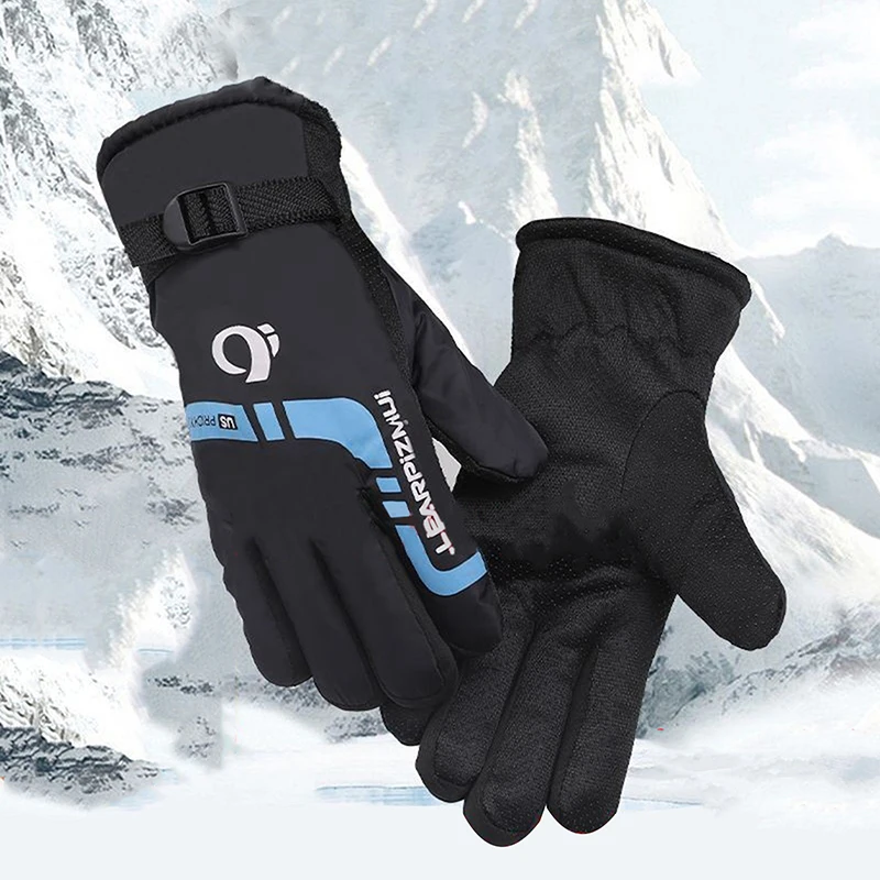 Gants de sport thermiques imperméables unisexes, mitaines chaudes, ski, randonnée, moto, cyclisme, extérieur, hiver, hommes, 1 paire