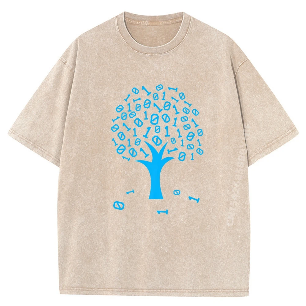 

Tees Binary Tree Computer Science Lovers Summer Washed Short Sleeve Luxury Designer Fashion Mans T-shirt Gift Idea Tees Discount