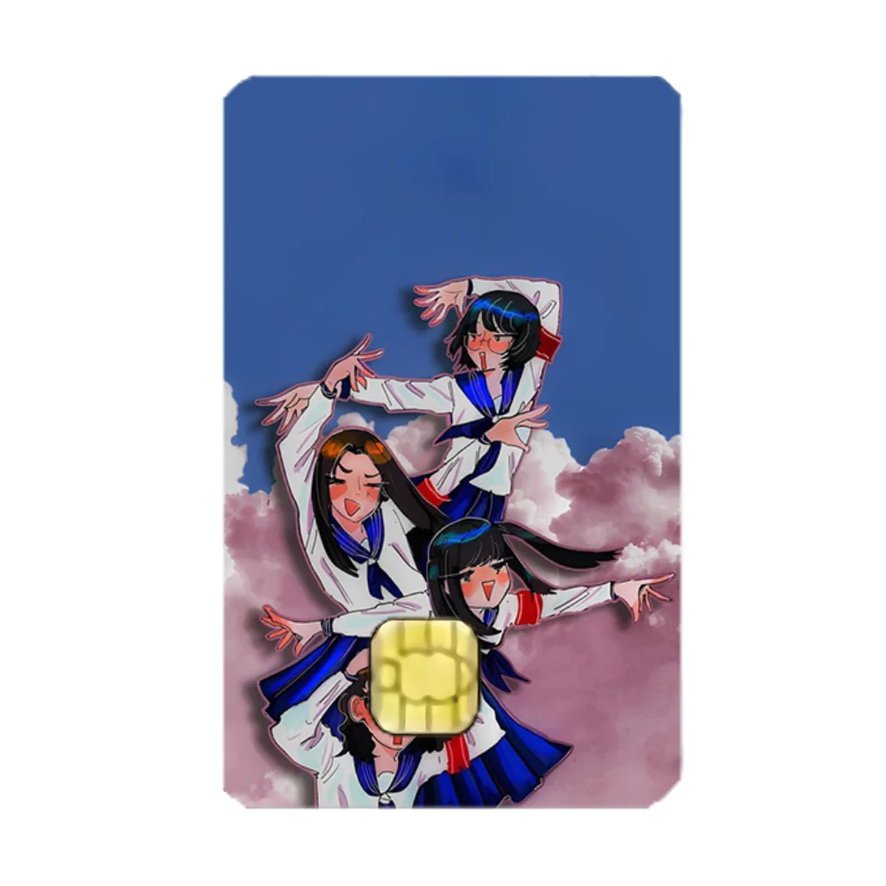 Jpop A-ATARASHII G-GAKKO ملصقات الكرتون بطاقة الائتمان فيزا الخصم البنك بطاقة شحن حافلة مترو ملصق مضاد للمياه ملصق الديكور