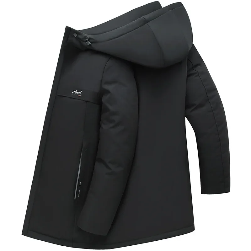 Forro de lã masculino com capuz, Parkas grossas de inverno quente, corta-vento masculino, casacos de caminhada ao ar livre, removível