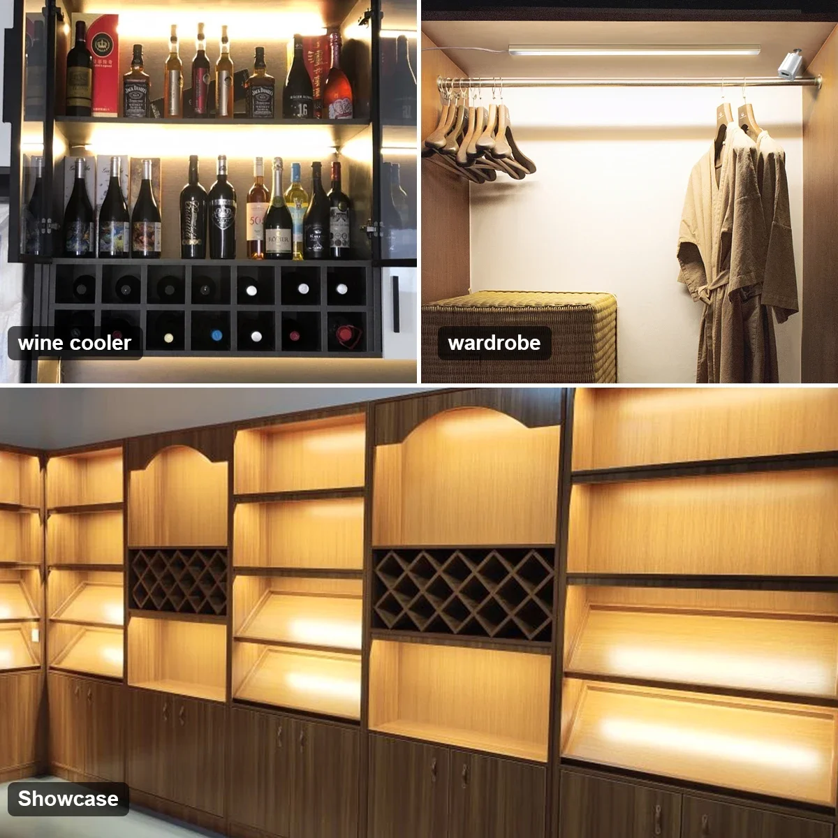 30/40/50CM 1-6PCS Group Lighting LED Bar Lights Set With Hand Sweep Motion Sensor Switch For Cabinet Wardrobe Showcase Closet