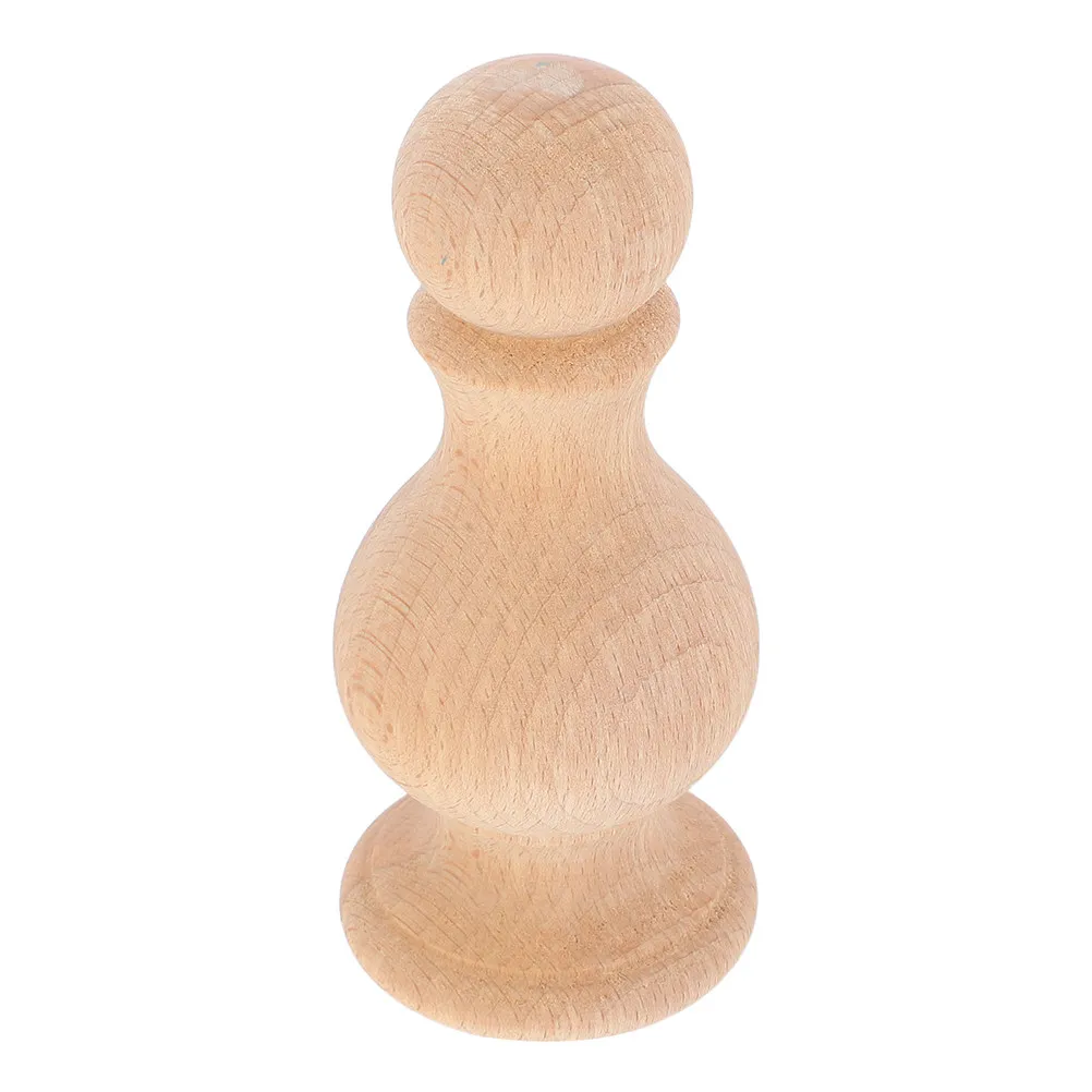 Wooden Spindle Solid Wood Roman Column Finial Decorative Ball Top for Furniture Home Decor Curtain Rod Ends Staircase Crafts
