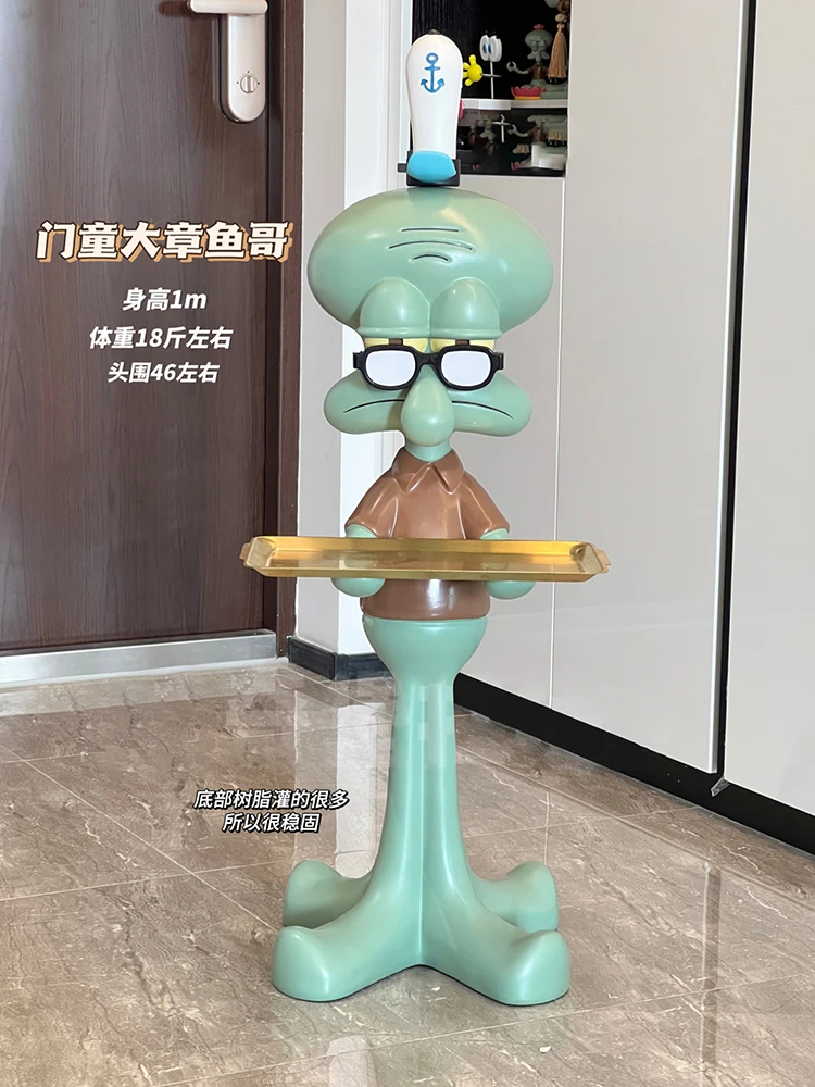 

Big octopus tray glasses floor oversized ornament giant one meter Internet celebrity figure opening gift living room shelf