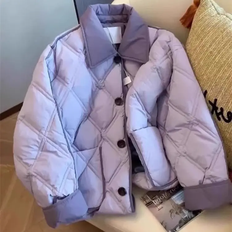 

Casual Lightweight Cotton Jacket Men's Polo Collar Splice Color Contrast Slim Fit Autumn Winter Fashionable Cotton Coat