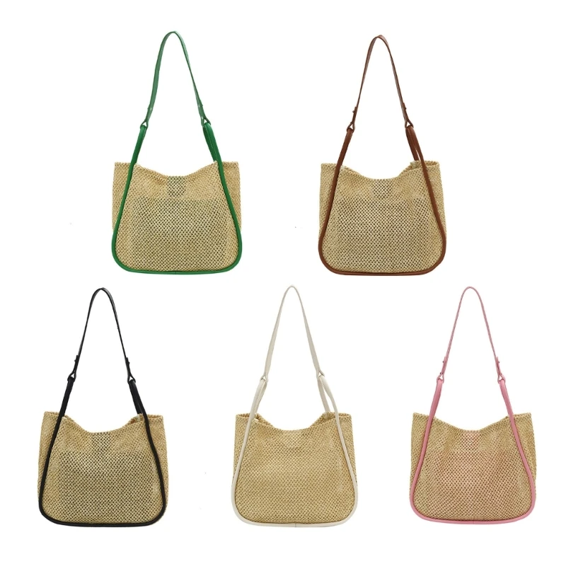 Casual Shoulder Bags for Women Girls Large Straw Handbags Fashion Shopping Bag