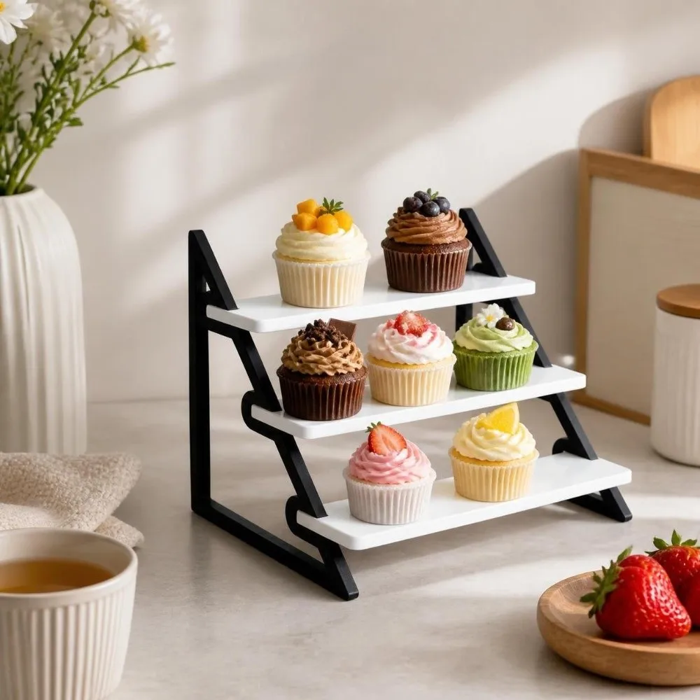 3 Tier Cosmetic Storage Rack 3D Printing Space Saving Seasoning Organizer Large Capacity Multi-purpose Jewelry Dispaly Shelf