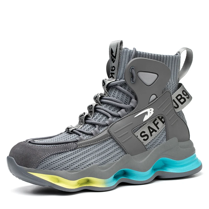 

Steel Toe Lightweight Men Work Shoes Safety Boots Anti-puncture Working Sneakers Male Indestructible Work Shoes