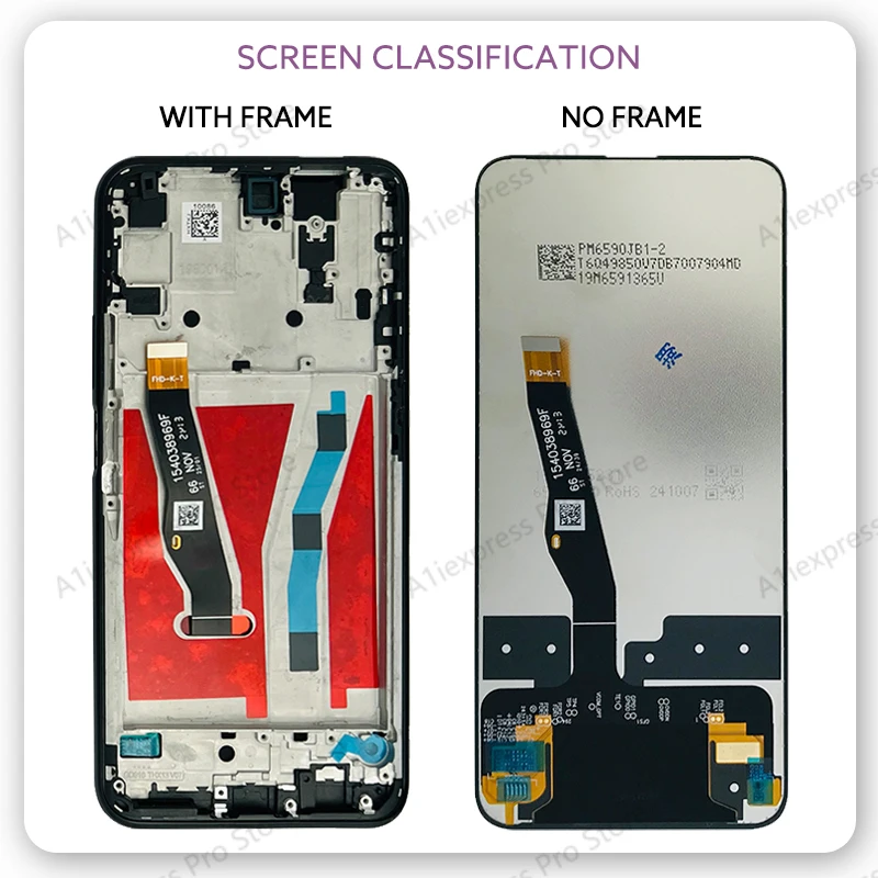 6.  59" IPS LCD Ekran LCD Dotykowy Digitizer Zestaw do Huawei Y9s / P Smart Pro 2019 STK L21 LX3 L22 Moduł LCD z Ramką — zdjęcie produktu 6