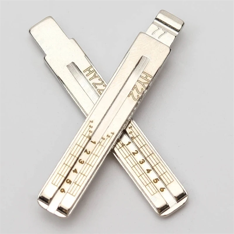 OEM 30Pcs NO.77 HY22 Engraved Line Key Blade Scale Shearing Teeth Uncut Key Blade For Hyundai IX35 For Kia Sportag