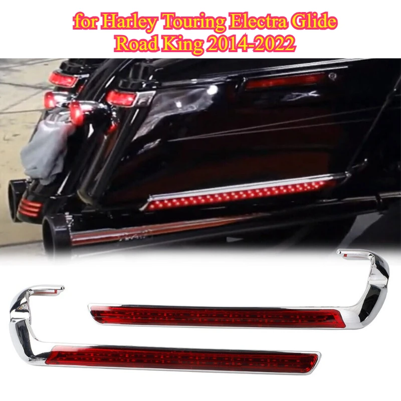 

Motorcycle Saddlebag LED Side Marker LightS Luggage Box With Light fit for Harley Touring Electra Glide Road King 2014-2022