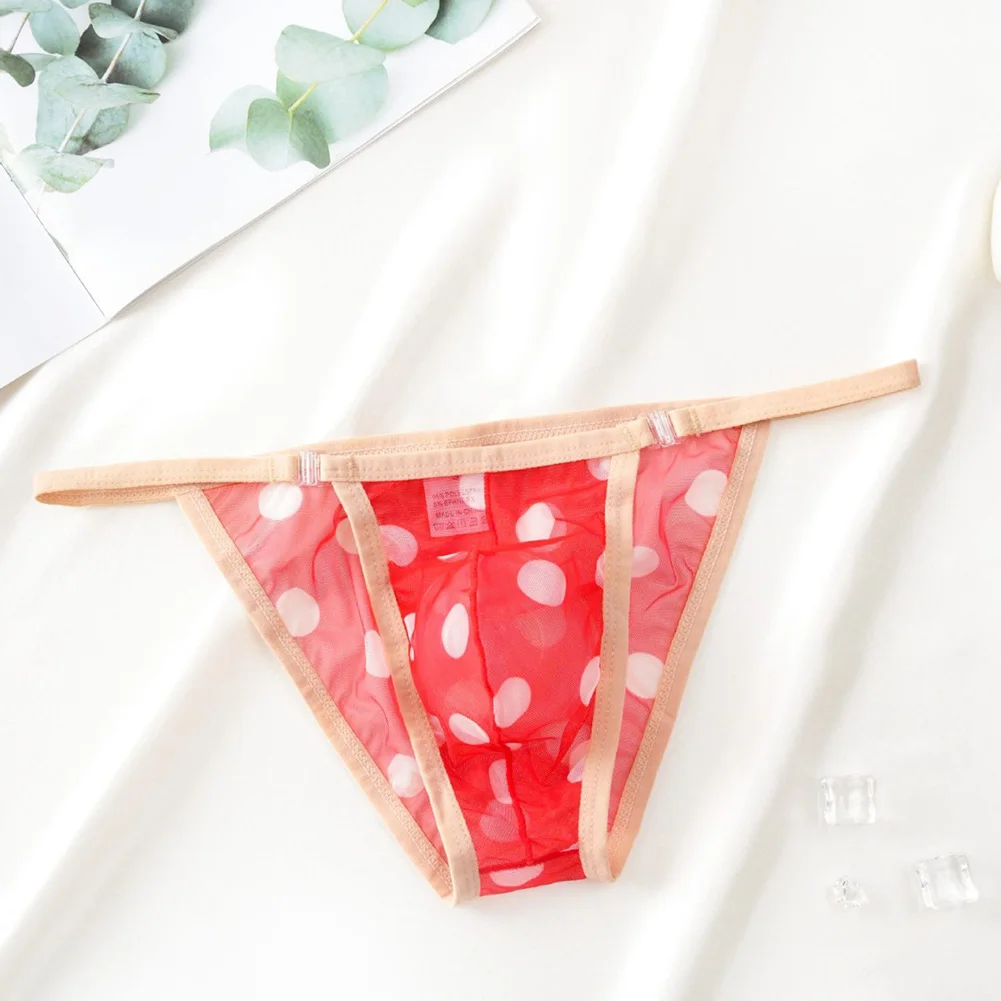 

Men Mesh Open Buckle Briefs Underwear For Hot Man Breathable Low Rise Underpants Gay Sissy Pouch Summer Men's Panties Lingerie