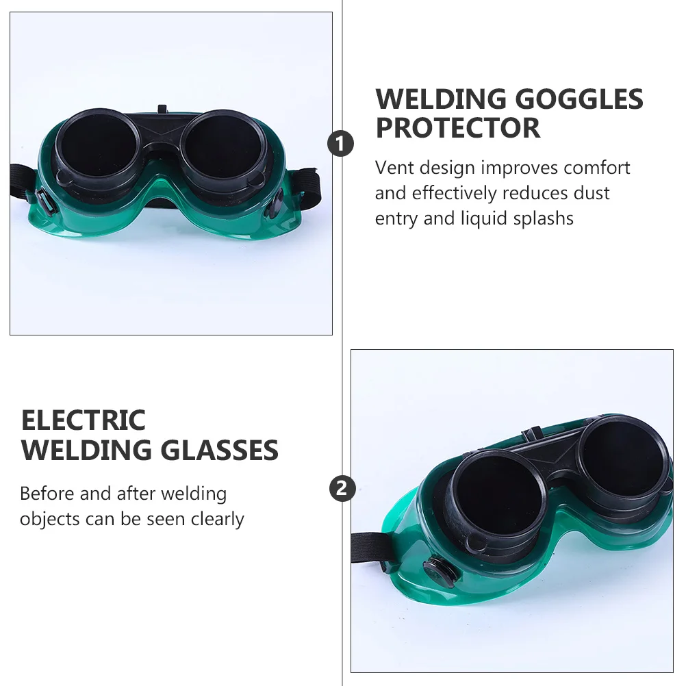 

3Pcs Welding Goggles Protector with Pc Lens for Electric Gas Shielded Argon Arc Welding Safety Eye Protection Gear