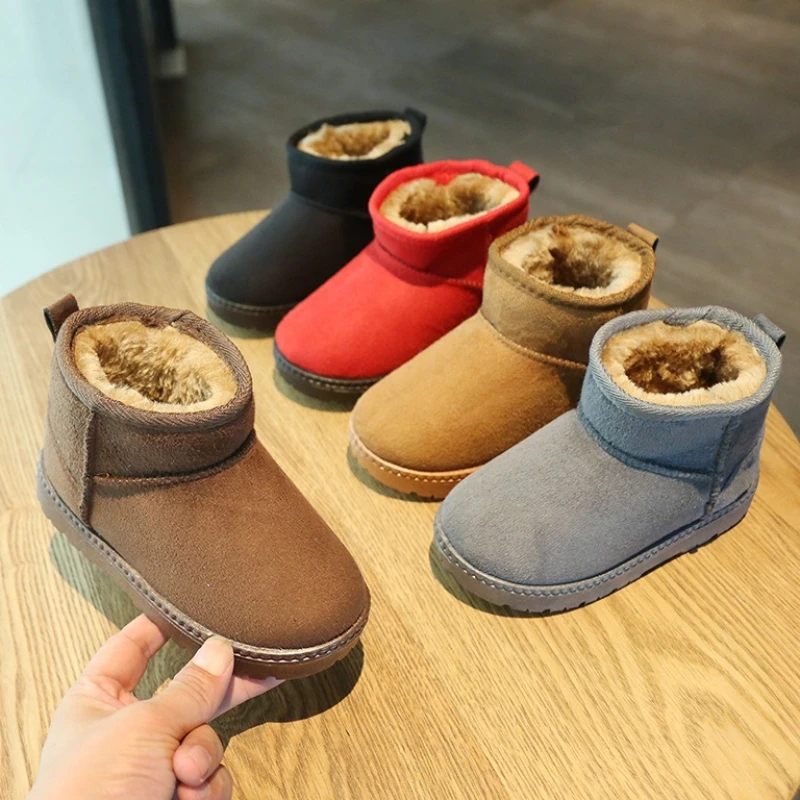 

Winter Child Snow Boots 2025 New Korean Edition Child Thick Warm Boot Casual Girl Anti Slip Short Boot Child Cotton Boots