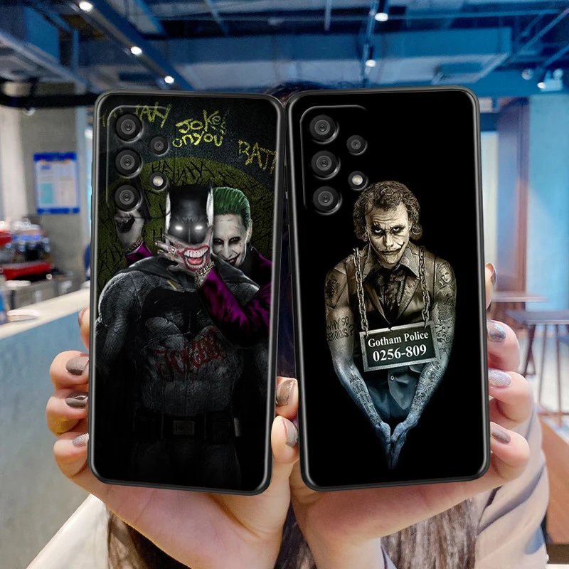 Fashion Handsome Joker For Samsung A55 A35 A25 A15 A14 A73 A53 A13 A05S A03S A02S A71 A52 A32 Black Soft Phone Case