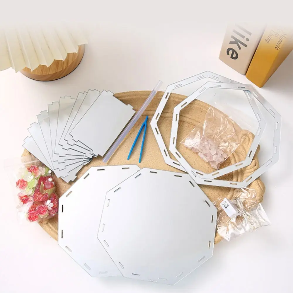 Creative Octagonal Rose Flower Sea Night Light Three-Dimensional Handmade Bedside Lamp Artificial Simulated Atmosphere Lights