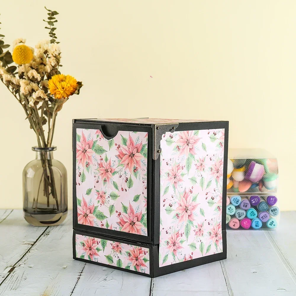 Hardware Handles & Metal Box Corners for DIY Scrapbooking Craft Embossing Box Decoration