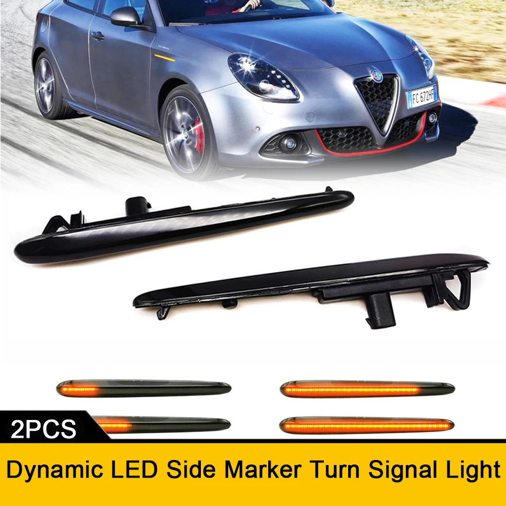 Luces Led de repetición para guardabarros delantero, luces de señal de giro lateral para Alfa Romeo Giulietta 940 Juliet Sprint Veloce 2010-2021