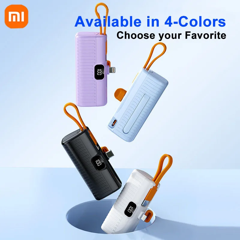 Xiaomi ﻿ بنك طاقة صغير محمول بقدرة 30000 مللي أمبير في الساعة من النوع c بنك طاقة شحن سريع وفعال في اتجاهين متوافق مع آيفون