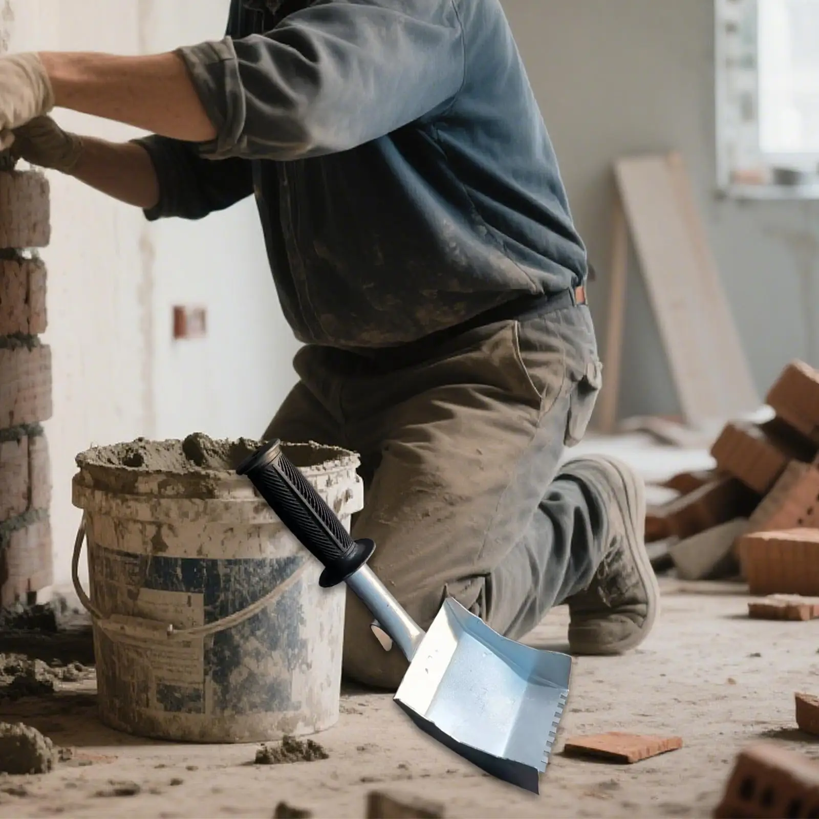 Cement Scoop Bricklaying Tool for Stonework Tile Installation Work Blockwork