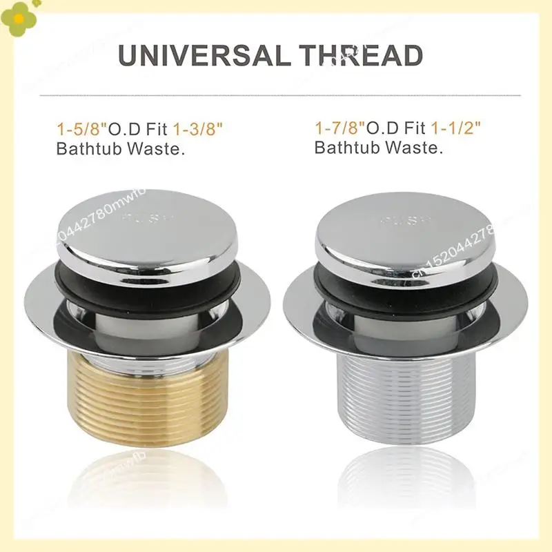 

LDHL Хромированный наконечник для слива ванны в сборе, комплект для обрезки слива ванны с лицевой панелью для перелива с двумя отверстиями