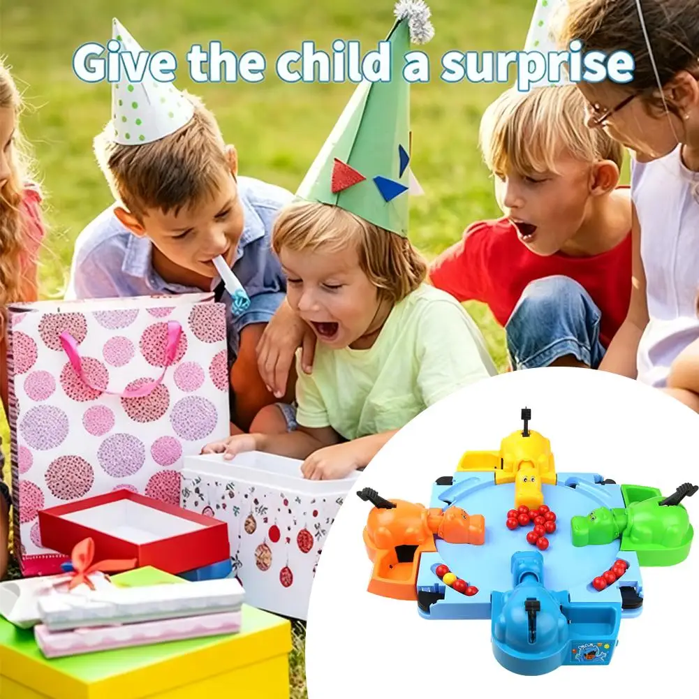 

Игра «Бегемот» с бусинами, красочная интерактивная настольная игрушка для детей, семейная деятельность для родителей и детей, тренировка координации рук и глаз