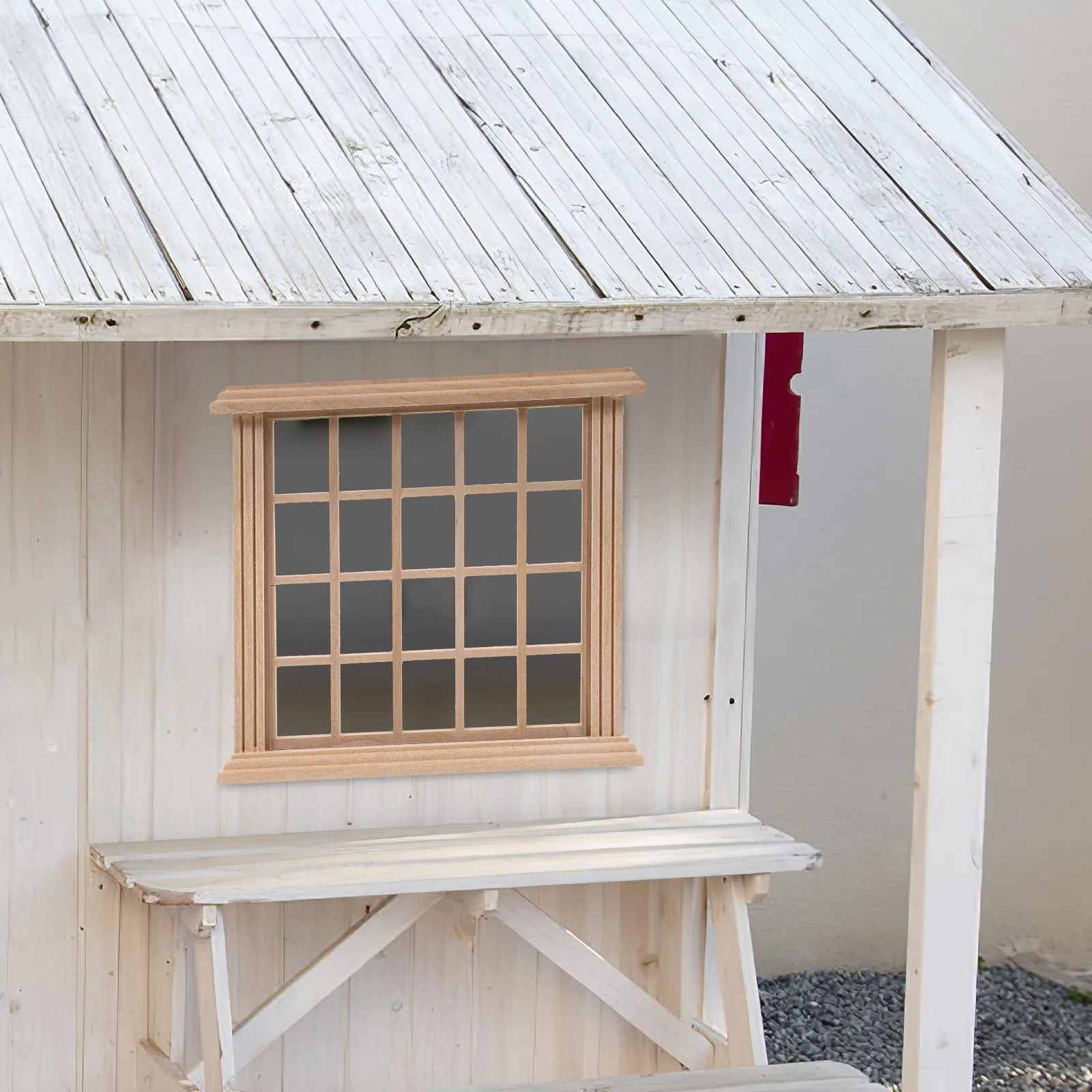 Haus Holzfenster Mini Landschaft Verzierungen Rahmen Dekor Kleines Zubehör Layout Dekoration Werkzeug Kinderspielzeug